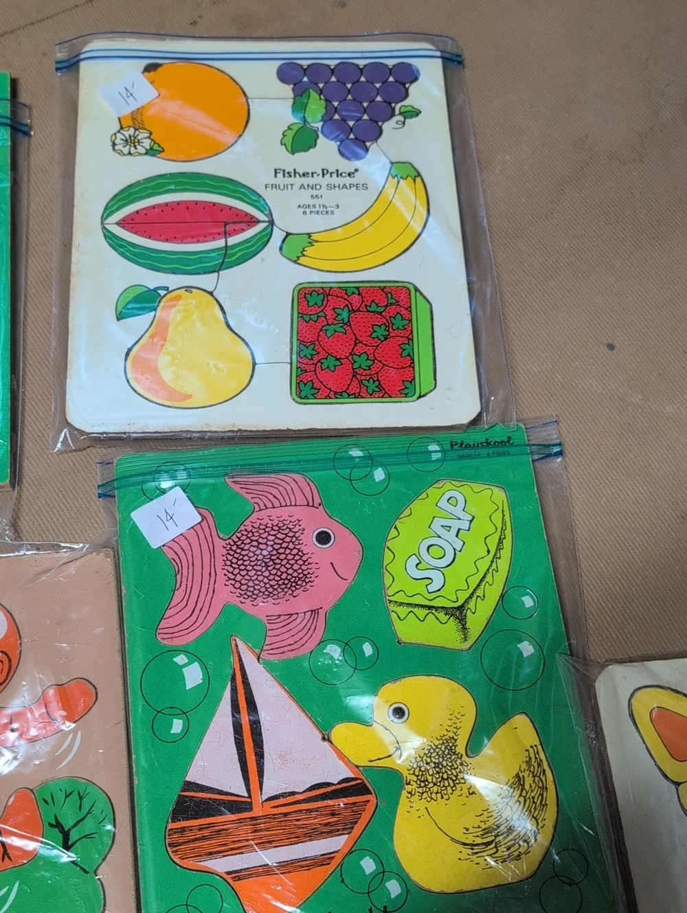 Lot Of 9 Fisher-Price Bright Multicolor Kids Puzzle Bundle